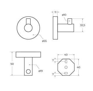 Крючок Cezares Relax HK-GM оружейная сталь