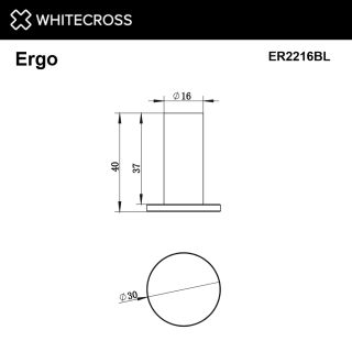 Крючок WHITECROSS Ergo ER2216GLB брашированное золото
