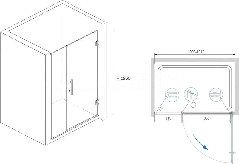 Душевая дверь RGW HO-012