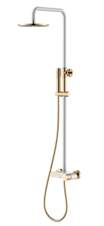 Душевая стойка Boheme Stick 128-WG.2 белый/золото