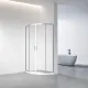 Душевой уголок Veconi Rovigo RV-01, 1000x1000x1950, хром, стекло прозрачное