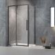 Душевой уголок Veconi Rovigo RV-034B, 1000х700х1950, черный, прозрачное стекло