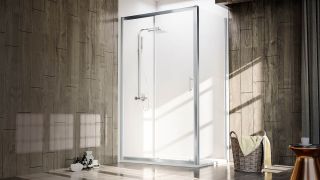 Душевой уголок Veconi Rovigo RV-072, 1000х1000х1900 хром, стекло прозрачное