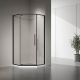Душевой уголок Veconi Rovigo RV-35B, 800х800х1950, черный, прозрачное стекло