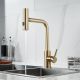 Смеситель для кухни Shevanik S263G с мультифункциональным изливом золотой сатин