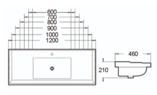 Мебельная раковина SantiLine SL-2112(90) белый