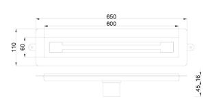 Душевой лоток Boheme Premium Trendy 983-60-B 60см чёрный