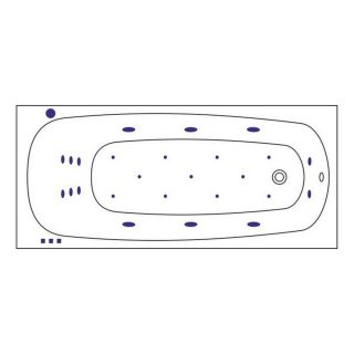 Гидромассажная ванна WHITECROSS Layla Slim 0122.180080.100.ULTRA.WH 180x80 см Ultra белый