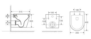 Унитаз подвесной Weltwasser WW SALZBACH 043 GL-WT 10000010281 белый