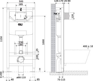 Комплект унитаза с инсталляцией Point Вега 879235pKA01+PN41711GM с сиденьем Микролифт