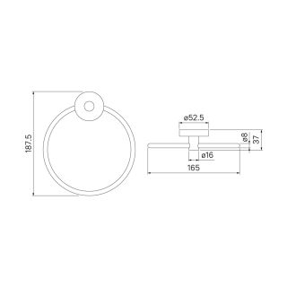 Полотенцедержатель IDDIS Sena хром SENSSO0i51