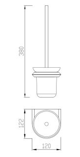 Щётка для туалета ABBER Nord AA1532B чёрный матовый
