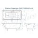 Ванна чугунная Delice Prestige DLR230614R-AS 160х70 с отверстиями под ручки и антискользящим покрытием