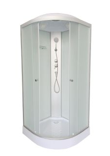 Душевая кабина Deto LM901 100х100, профиль хром, стекло матовое