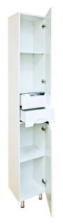Напольный шкаф - пенал Misty Лаванда 35см правый белый