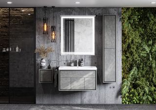 Шкаф-колонна Акватон Уэльс тёмный шоколад 1A267703WA6A0