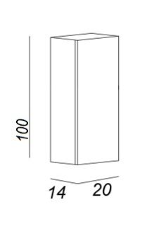 Шкаф-колонна Cezares 20x100 Bianco Lucido Eden 53148