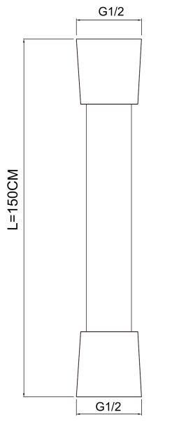 Душевой шланг Aquanet AF000-05B 261834 150 см чёрный матовый