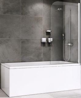 Шторка на ванну ABBER Ewiges Wasser AG52080 80см хром