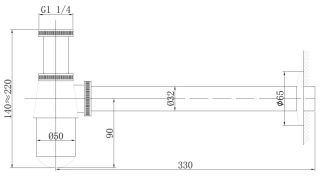 Сифон для раковины ABBER золото матовое AF0032G