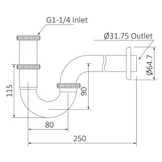 Сифон для раковины Timo 961/17L золото матовое