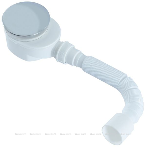 Сифон для душевого поддона Aquanet 302124 с накладкой белый
