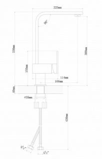 Смеситель для кухни Florentina Сильвер грей