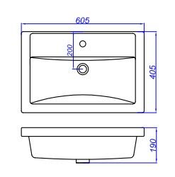 Мебельная раковина Kirovit Фостер 4640021060773 60см белый