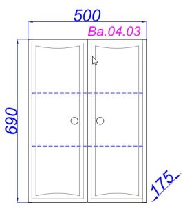 Навесной шкаф Aqwella Барселона Ba.04.03