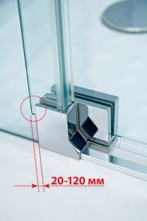 Душевой уголок CEZARES SLIDER-AH-2-80/90-90/100-GRIGIO-Cr