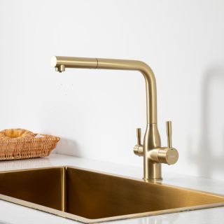 Смеситель для кухни Frap F4396-33 золото