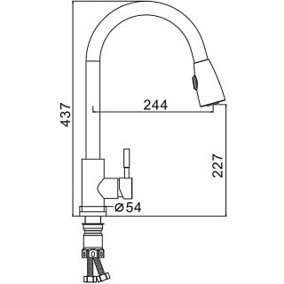 Смеситель для кухни Frap F60899-1 Сатин