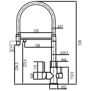 Смеситель для кухни Gappo G4399-5 под фильтр сатин