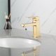 Смеситель для раковины Frap F1090-3 Золотой сатин