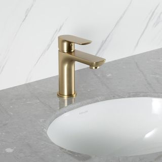 Смеситель для раковины Gappo G1048-3 золотой сатин