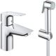 Смеситель для раковины Grohe BauEdge 23757001 с гигиеническим душем Хром