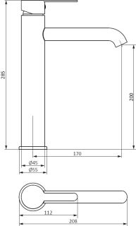 Смеситель для раковины STWORKI Стокгольм HFSG02230 черный
