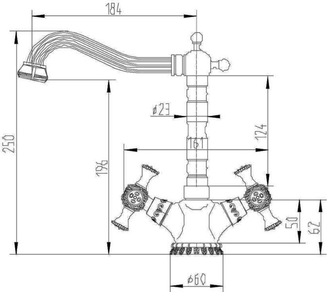 Смеситель для кухни ZORG Antic A 7005K-SL
