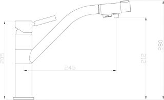 Смеситель для кухни ZORG Sanitary  ZR 401 KF SATIN