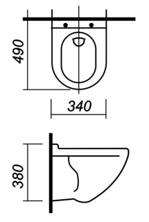 Унитаз Sanita Luxe Attica Luxe Color Black ATCSLWH0110 Белый с черным сиденьем Микролифт