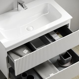 Подвесная тумба под раковину Sancos Snob R SNR80W 80см Bianco