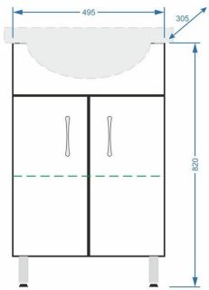 Тумба под раковину Stella Polar Концепт ЭКО 55см белый SP-00000047