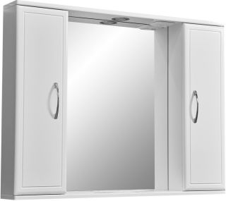 Зеркало-шкаф с подсветкой Stella Polar Концепт 90см белый SP-00000131