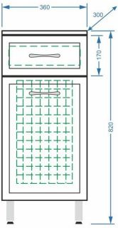 Комод Stella Polar Концепт с корзиной 36см белый SP-00000152