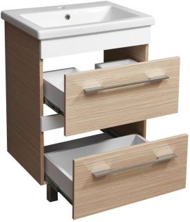 Тумба под раковину Stella Polar Симона 60см зебрано светлый SP-00000169