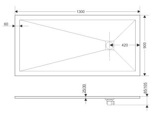 Душевой поддон RGW ST-W 16152913-01 90x130см белый