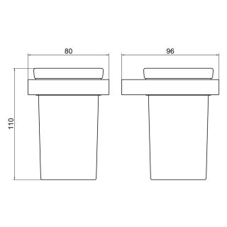 Стакан для зубных щёток Timo Petruma 15233/03 чёрный