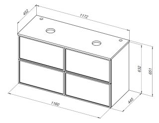 Столешница Aquanet Арт 313283 120 см мисти грин