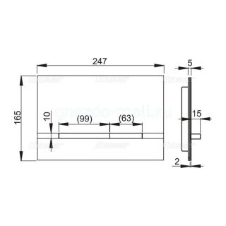 Кнопка смыва AlcaPlast FLAT для инсталляции хром матовый STRIPE-INOX