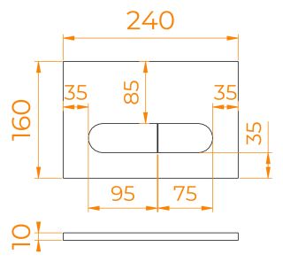 Кнопка смыва RGW SWH-06W 68420006-05 белый